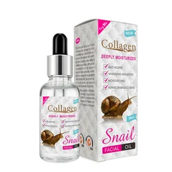 Snail Collagen Face Essential Oil Anti Aging Whitening Moisturizing Face Serum Liquid Facial Massage Cream Skin Care Cosmetics