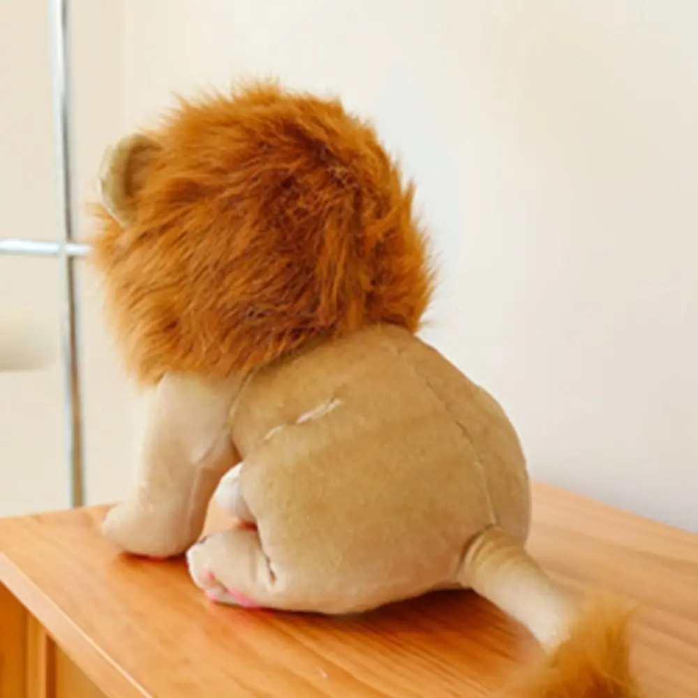 وسادة طويلة ماني محاكاة الأسد اللعب الغابات الحيوان لينة نابض بالحياة الذكور الأسد محشوة الدمى 20/28/35 سنتيمتر دمية محاكاة الأسد #1