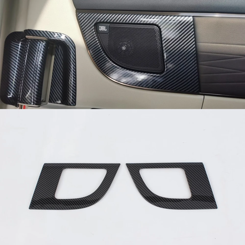 

For Toyota Alphard 2024 Car Door Speaker Frame ABS Stickers Interior Auto Styling Molding Accessories 2pcs