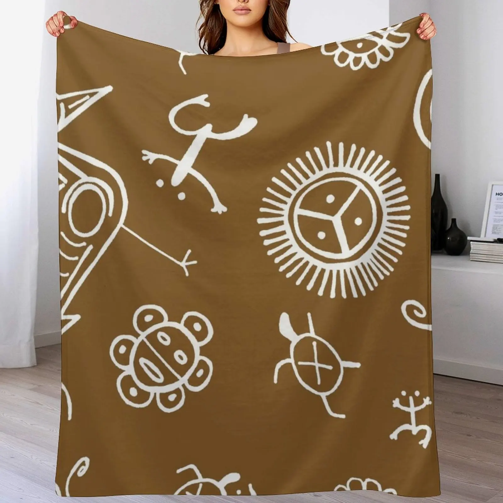 Taino Symbols Throw Blanket Beautifuls Blankets For Sofas Moving Blankets