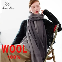 Women Scarf Winter Hijabs Tessale Tassels Long Lady Shawls Cashmere Like Pashmina Hijabs Scarves Wraps