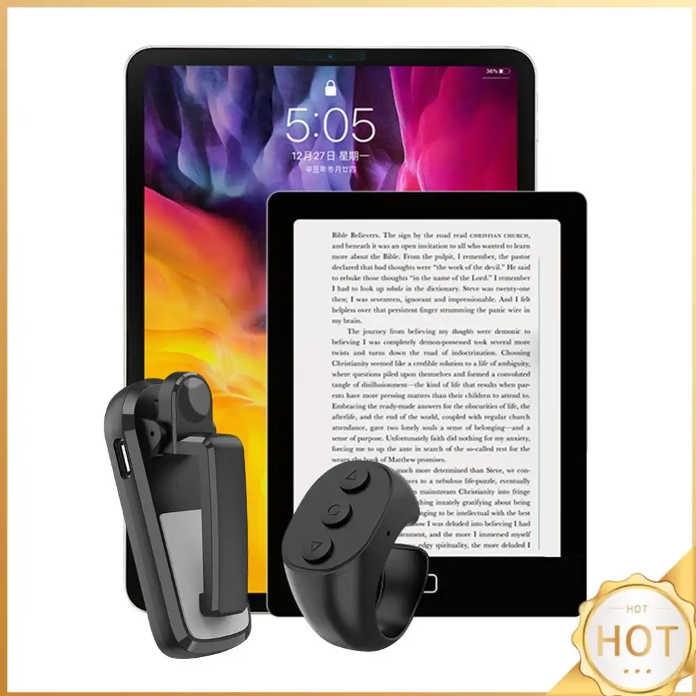 Remote Control Page Turners Type-C Rechargeable Wireless Remote Tablets Page Camera Remote Clicker for E-book Clicker Accessory