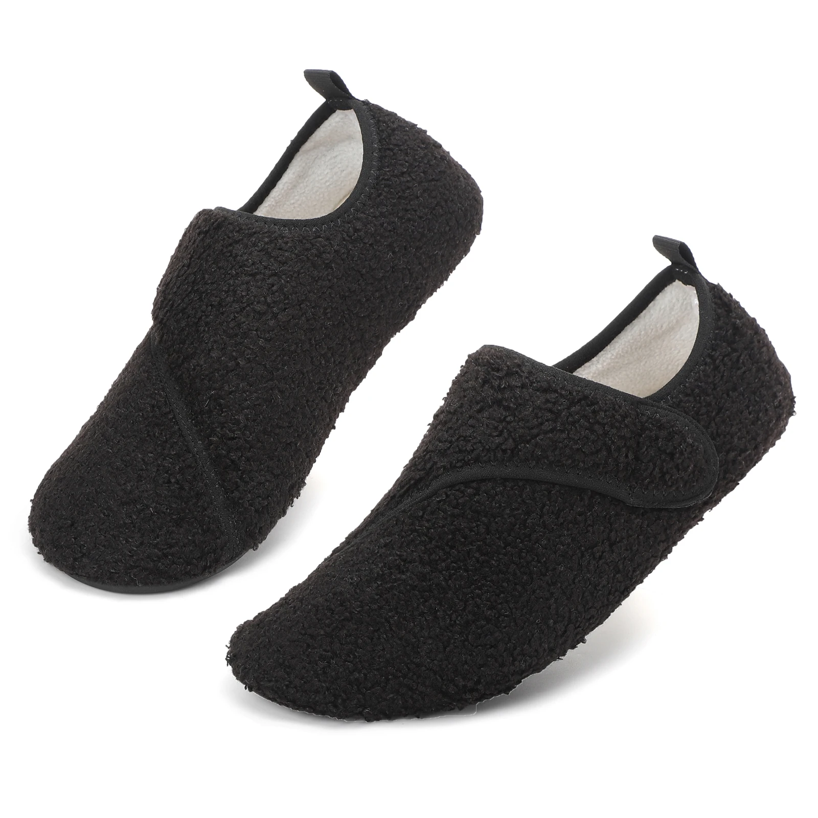 أحذية قطنية شتوية للرجال شباشب دافئة سهلة الارتداء للأطفال خفيفة الوزن للأزواج من القطيفة لغرفة النوم والمنزل أحذية بدون كعب شتوية دافئة على الأرض