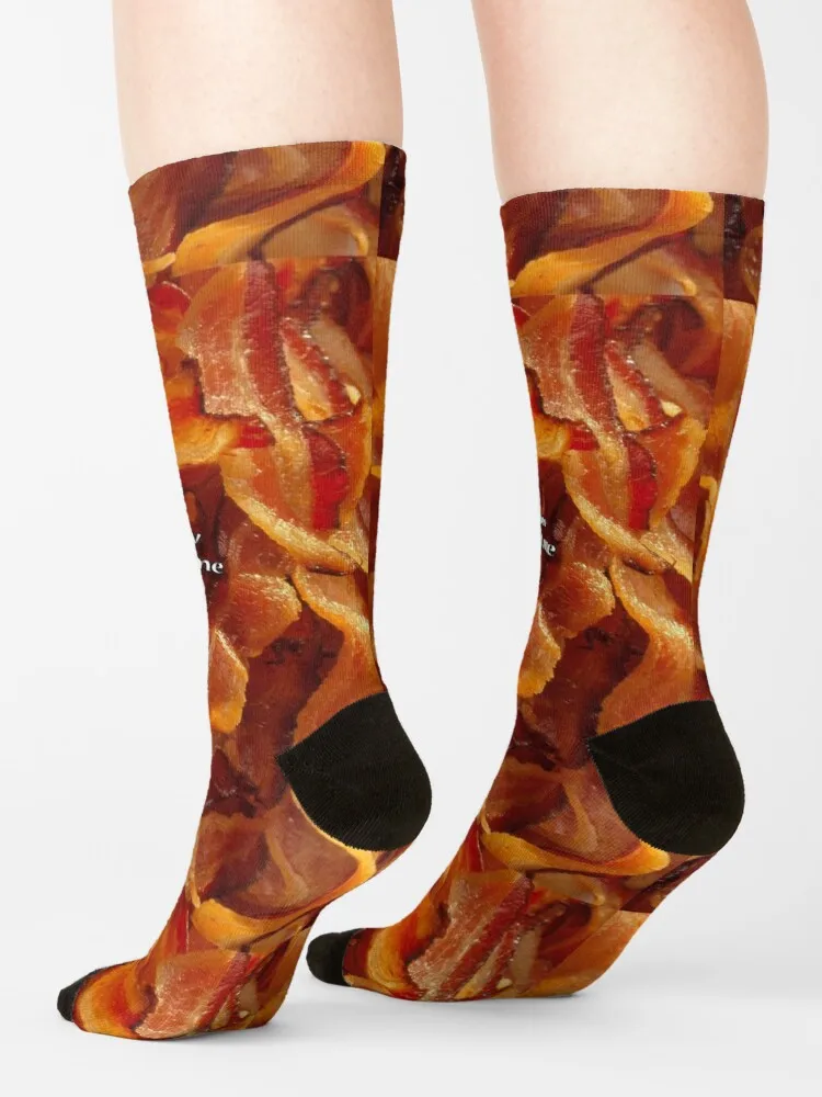 Bacon-calcetines térmicos para hombre, medias de invierno