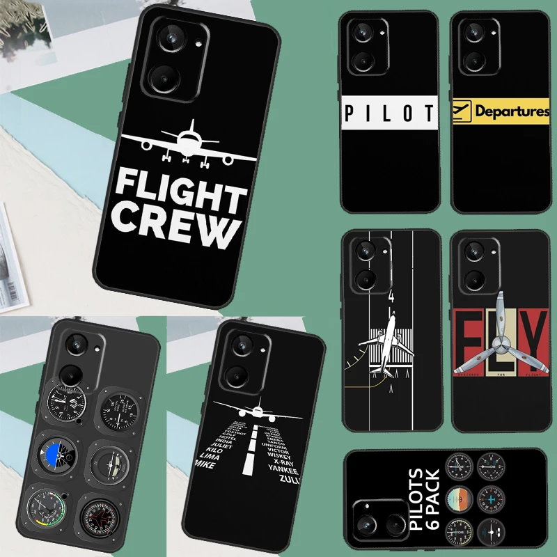 Airplane Takeoff For Realme GT Neo 5 3 2T 3T 9 10 11 Pro Plus C11 C15 C25 C21Y C30 C31 C33 C35 C53 C55 Case