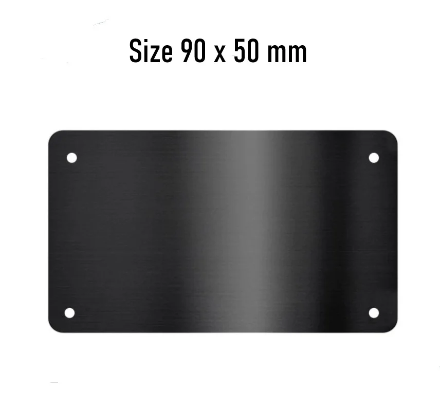 

Thickness 0.8mm Black Anodized Aluminum Metal Tag Business Card With Holes DIY Materials For Fiber Laser Engraving