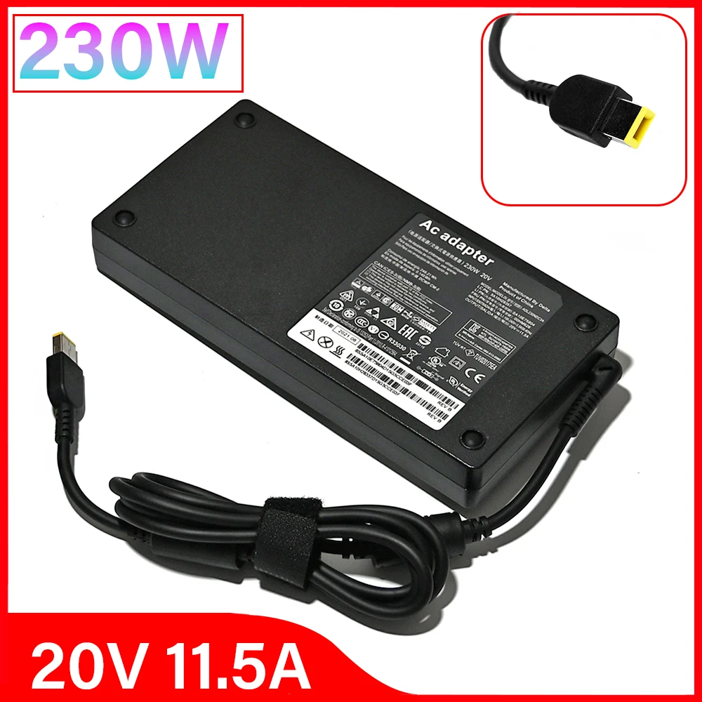 adaptador ac 20v 115a 230w para lenovo legion y740 y920 y540 p70 p71 p72 p73 y7000 y7000p y9000k a940 carregador 00hm626 01