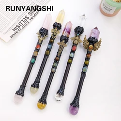 1PC Natural Amethyst Crystal Point Witch Wand Crystal Scepter Magic Wand Spirit Healing Gemstone Energy