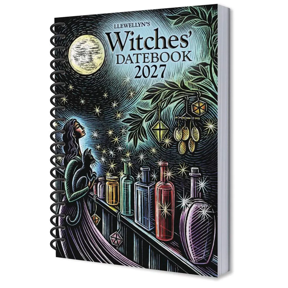 2027 Witches Datebook Almanacs Calendar Coated Paper Astrological Planner Calendar with Spells Rituals Moon Phases Magical Tips