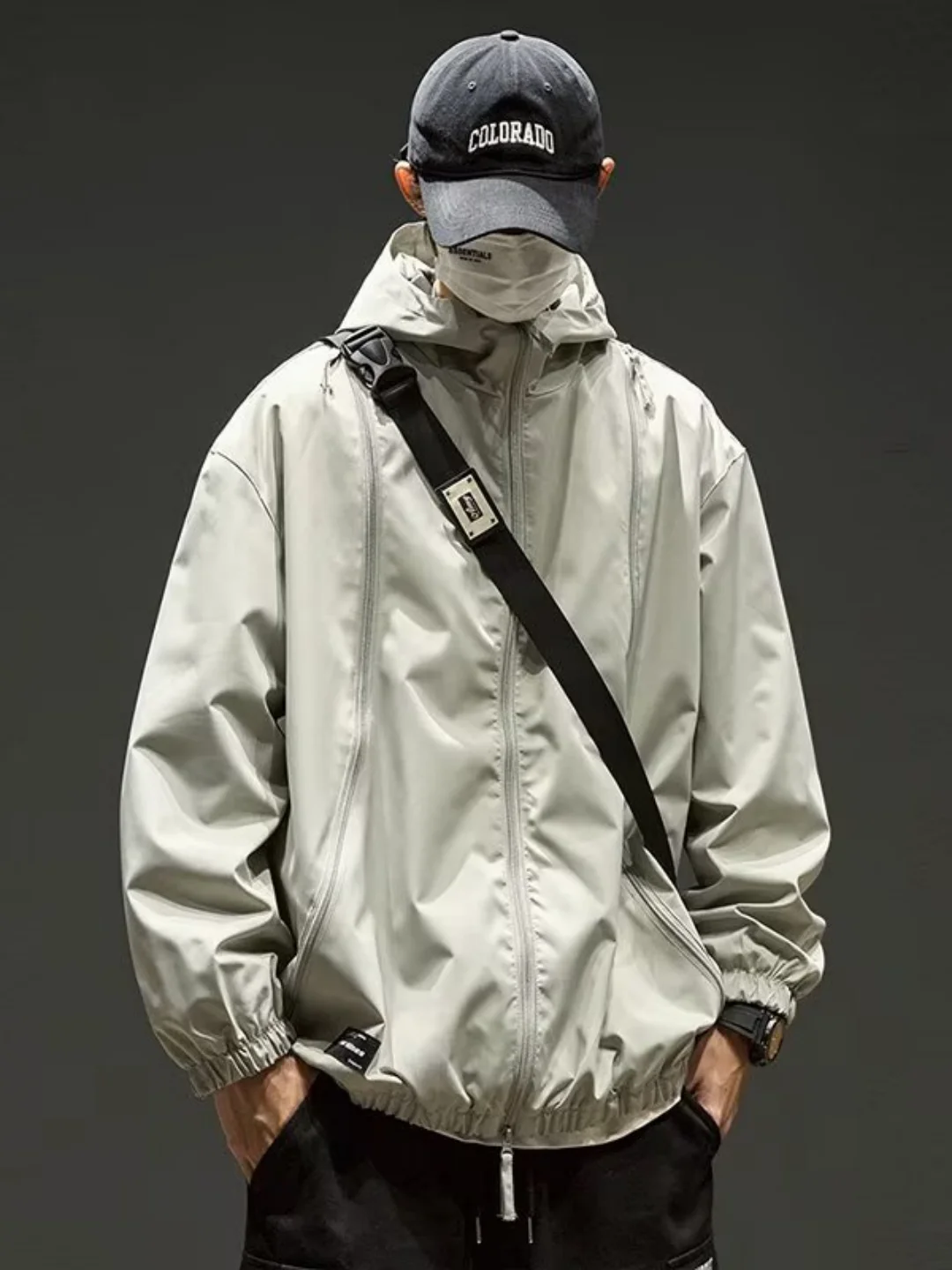 

Мужская толстовка с капюшоном больших размеров Jaet, ветрозащитная уличная рабочая одежда, повседневное модное весенне-осеннее молодежное пальто с большим кодом