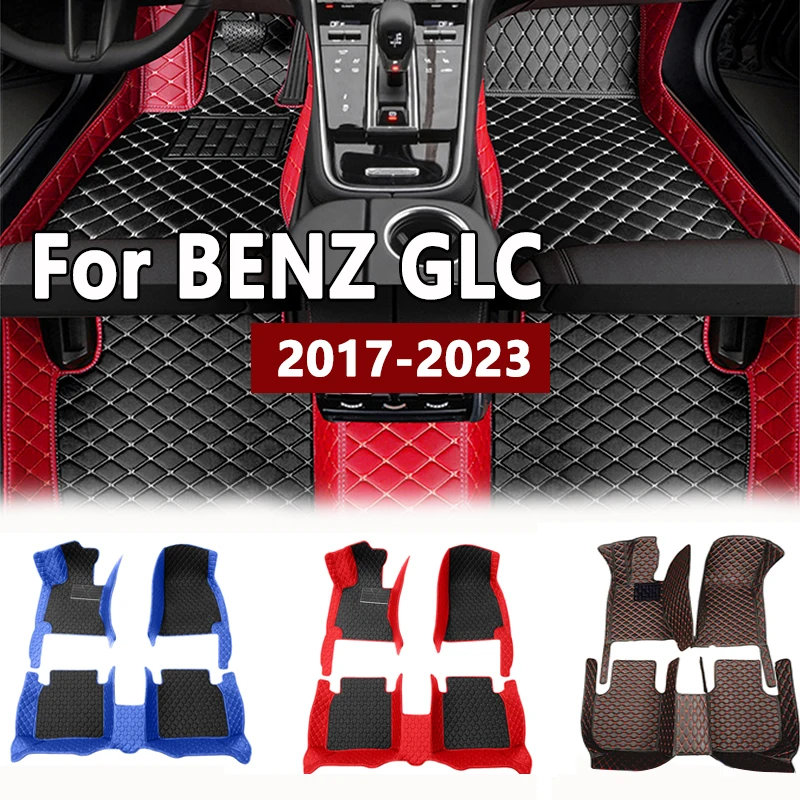 Car floor mats for BENZ GLC COUPE SUV X253 C253 2017 2018 2019 2020 2021 2022 2023 Custom auto foot Pads automobile carpet cover