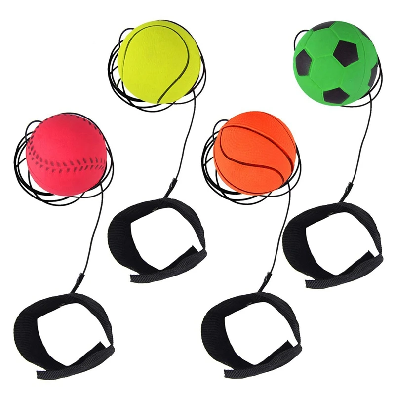 Bola saltitante mão bouncy pulso elástico bolas de pulso pairar pulseira de futebol brinquedos para linha de pulso bolas crianças fora brinquedos