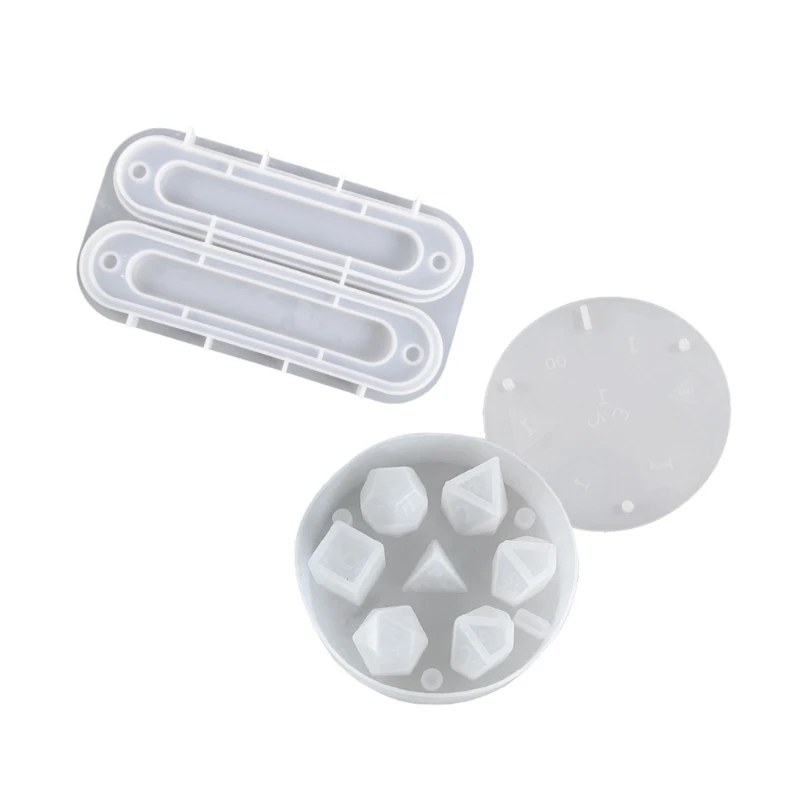 Numbers Game Silicone Mold Transparent Digital Dices Game Home Craft Tools Dropship