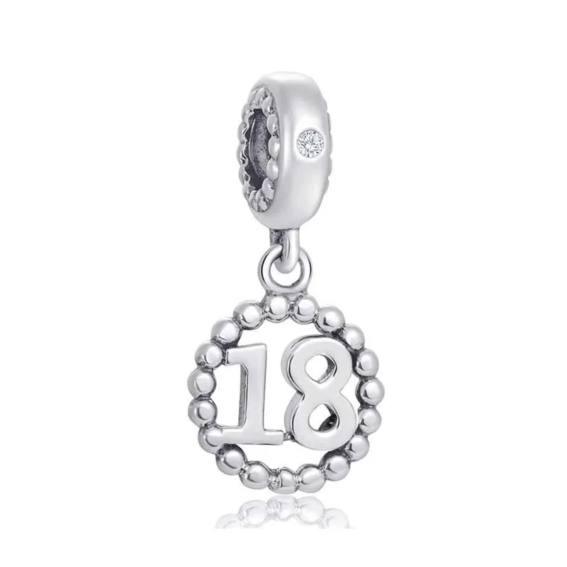 2024 Nieuwe 925 Zilver 12 25 50 Digitale hanger Charm Bead Fit Originele pan Armband Voor Gift vrouwen Sieraden