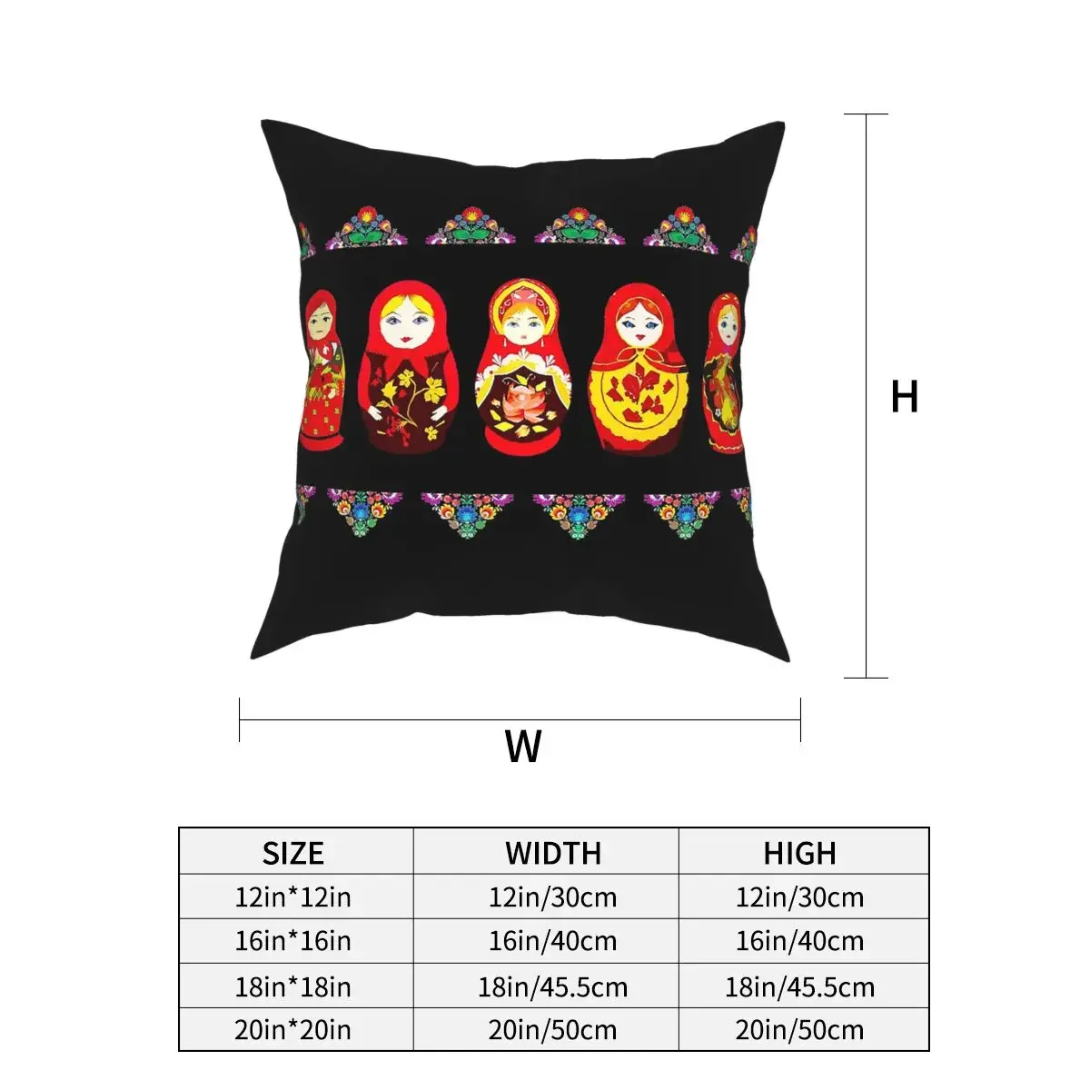 Russian Nesting Doll Matryoshka Throw Pillow Cover Throw Pillow 45*45cm Pillowcase