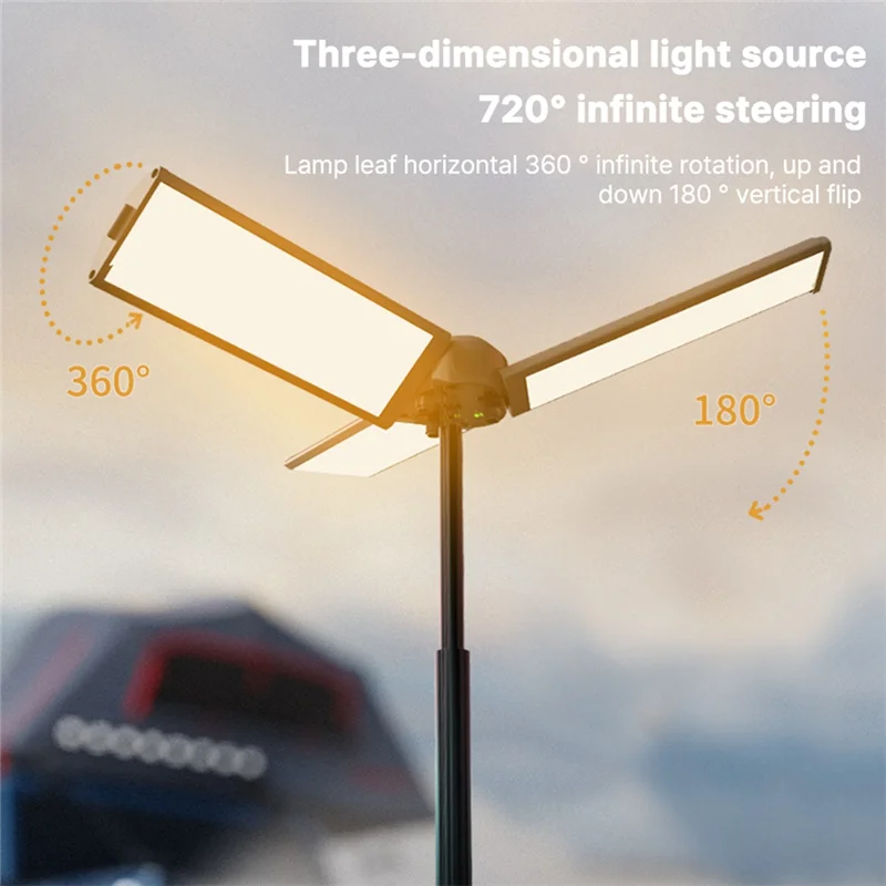 ABZV-Telescoping Camping Lantern Rechargeable Outdoor Portable Camping Lamp Fishing Flashlight Telescopic Light