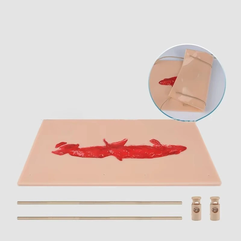 

Deep laceration or puncture model Silicone simulated laceration module Surgical suturing practice model