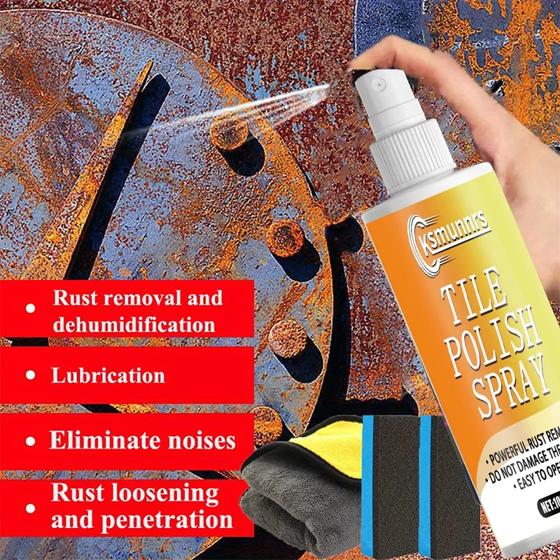 Motorreiniger Universele roestverwijderingsspray, ijzerpoederconverterspray en metalen roestverwijderaar, geschikt voor het verwijderen van ijzer