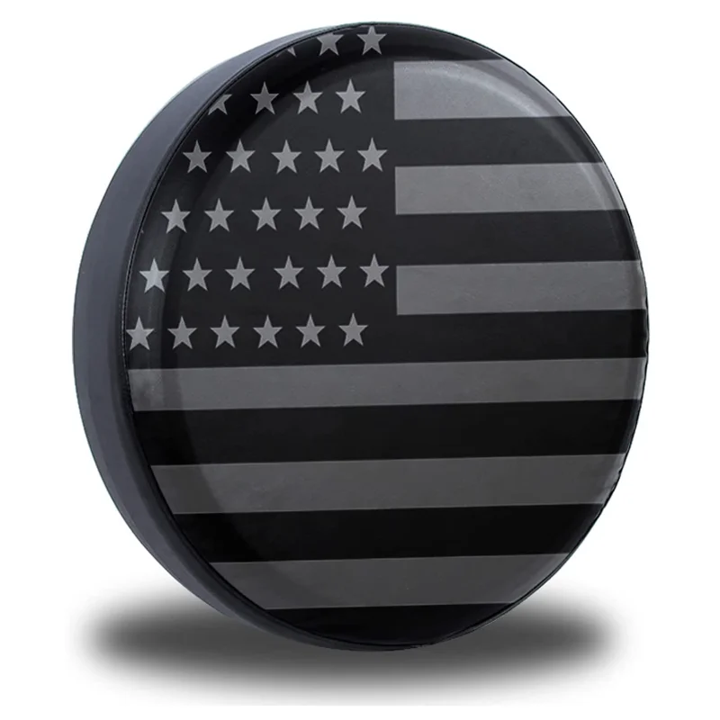 1 قطعة سيارة 13 ''، 14"، 15 "16" 17 بوصة بولي كلوريد الفينيل بولي PU قطع الغيار الإطارات عجلة غطاء الصمام الولايات المتحدة الأمريكية أمريكا العلم صالح لتويوتا جيب اكسسوارات #1