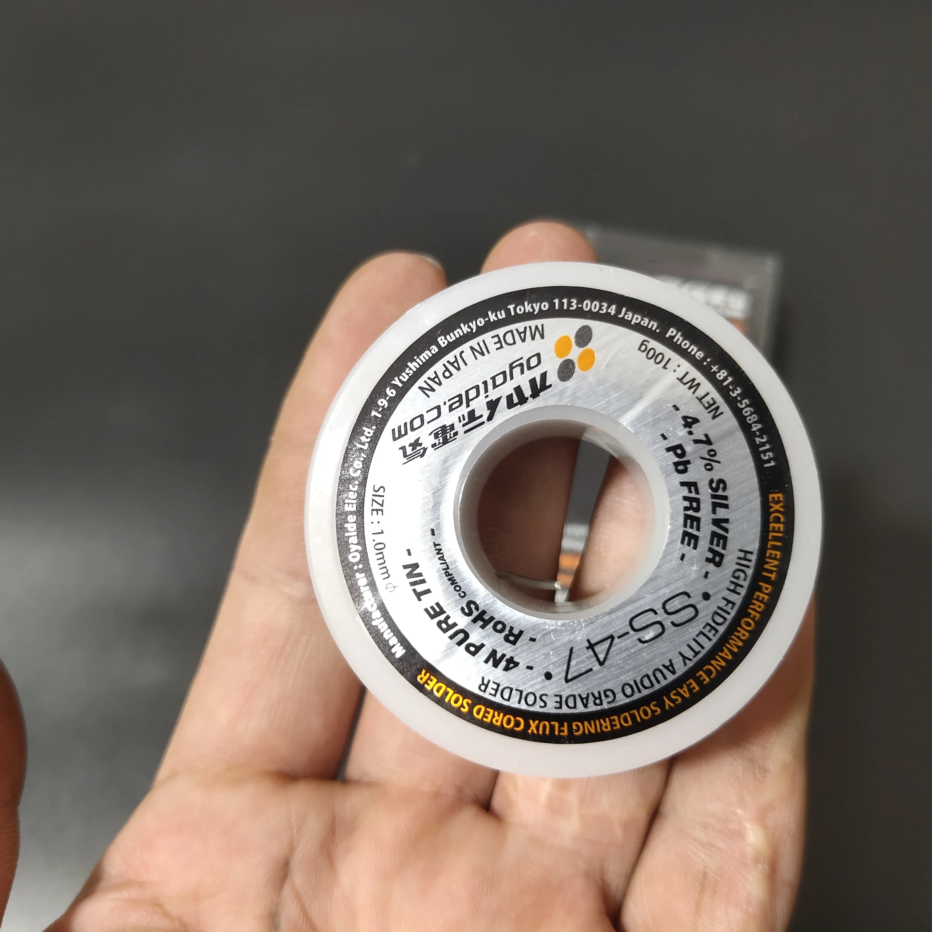 Hi-End 5meter Oyaide 4.7%Ag Silver Solder SS-47 1.0MM Japan Orginal Solder Wire Soldering Welding Wire For DIY HiFi
