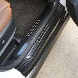 ABS Carbon Fiber Welcome Pedal Door Sill Scuff Plate Guards Protector Cover For Mercedes-Benz AMG GT A200 B200 GLB GLC GLE GLS