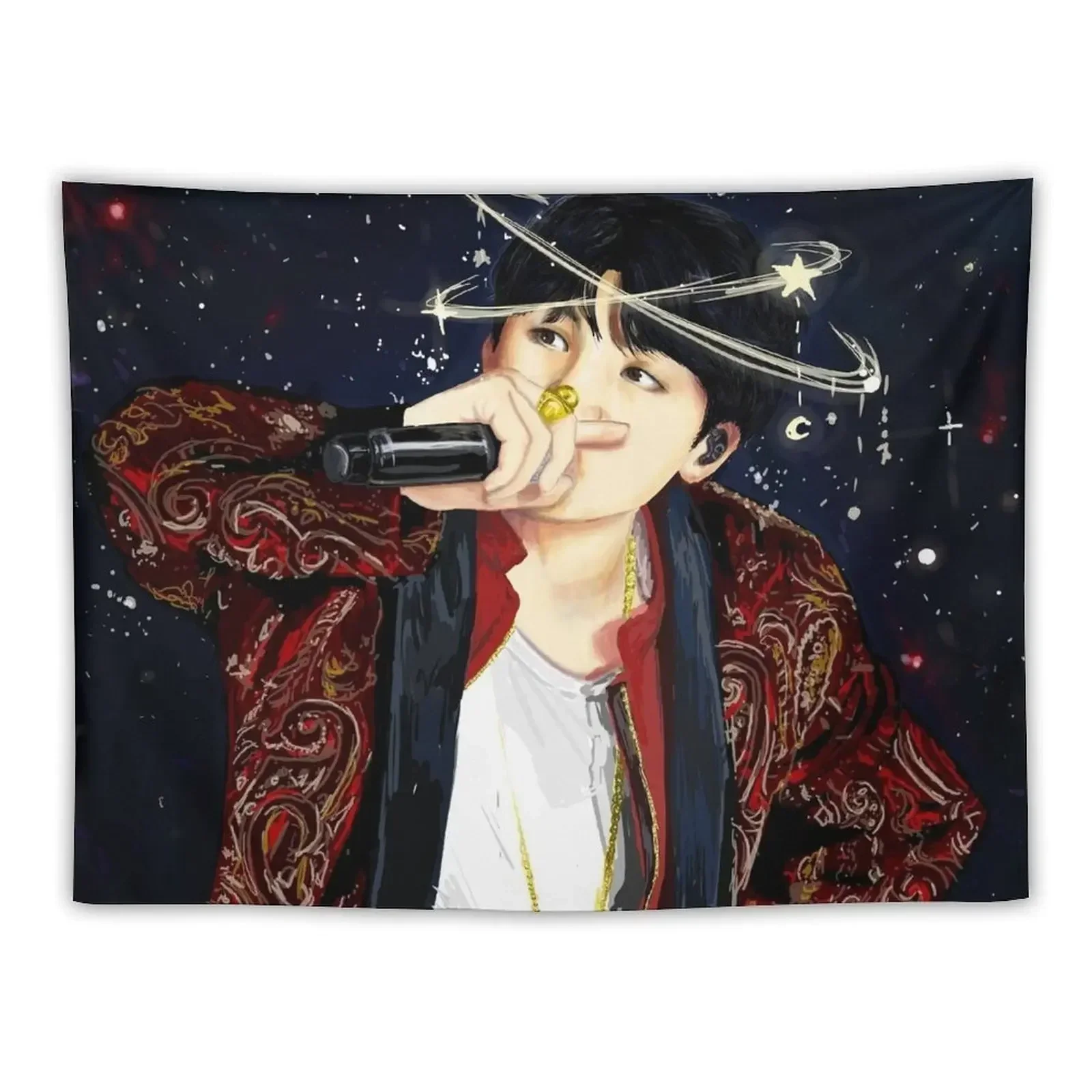 Min Yoongi- Stars Tapestry House Decorations Living Room Decoration Aesthetic Room Decor Tapestry