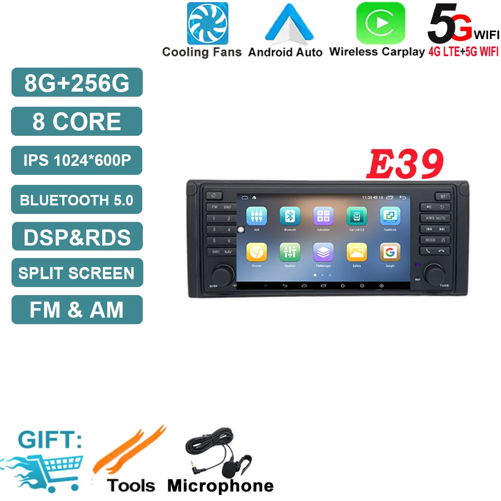 Android OS Auto Radio GPS Navigatie voor BMW X5 E53 5-serie E39 M5 1996-2007 DSP Auto Multimedia Speler Stereo WIFI Koelventilator