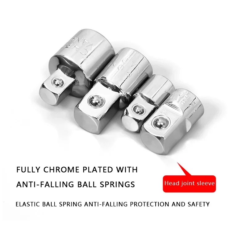 Socket Adapter Ratchet Wrench Adapter 1/2 Big Fly Turn 3/8 Medium Fly Turn 1/4 Small Fly CR-V Chrome Vanadium Steel