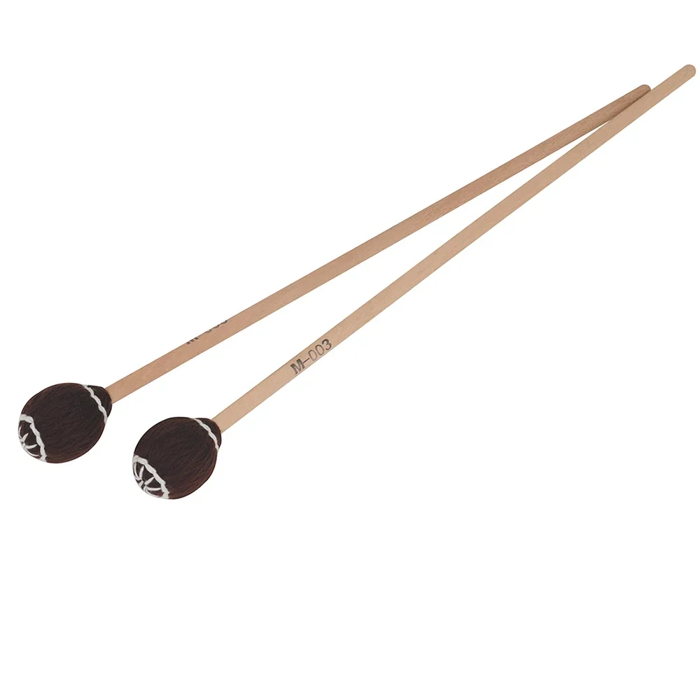 1 Pair Maple Marimba Mallets Handle Drumsticks for Xylophone Glockenspiel Bells Percussion Accessories