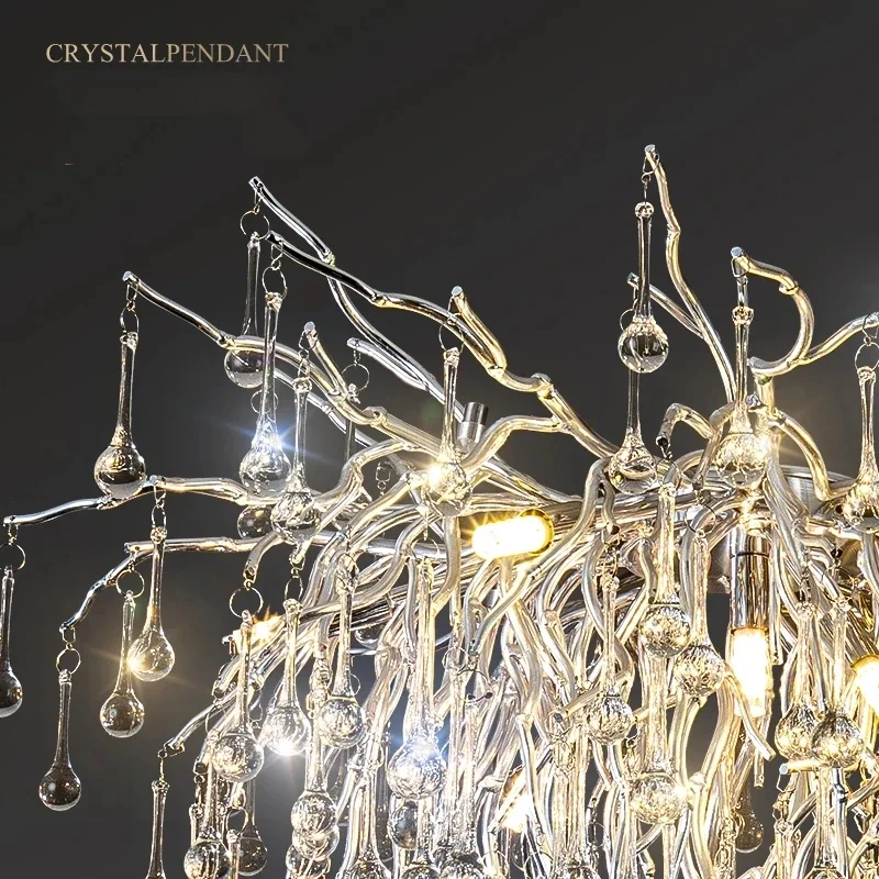 Modern Luxury Crystal Ceiling Chandelier K9 for Table Dining Living Room Bedroom Home Decor Pendant Lighting Lusters Luminaires