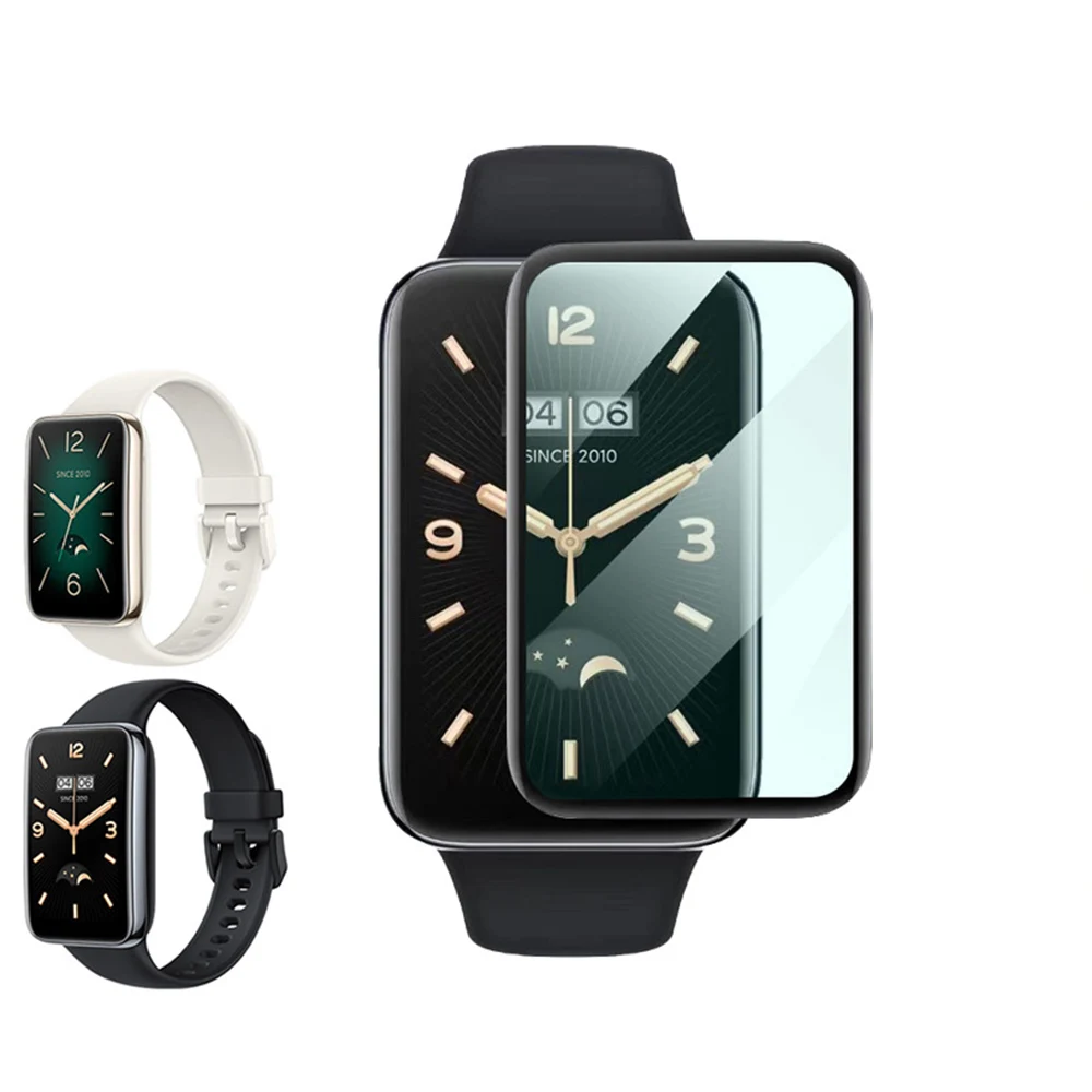 3 قطعة فيلم شاشة واقية ل شاومي الفرقة 7 برو المضادة للخدش دائم ثلاثية الأبعاد فيلم مركب منحني الساعات الذكية حماية Accessori