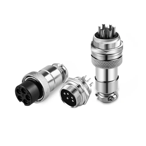 Imagen 2 del producto 5/10/20Set GX12 GX16 GX20 2 3 4 5 6 7 8 9 10 12 14 15 pines macho y hembra acoplamiento aviador enchufe conector Circular