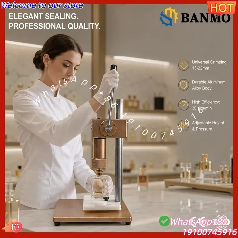 2026Hot Manual Perfume Bottle Capping Machine 13/15/17/20mm Vial Crimper Sprayer Capper Sealer Collar Ring Sealing Machine