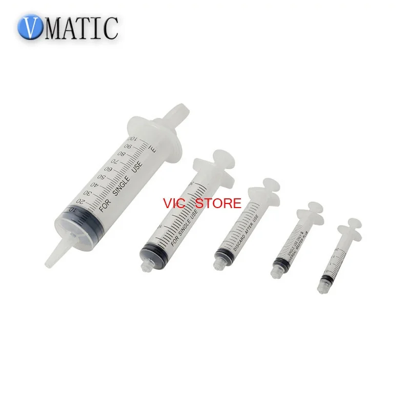 Free Shipping Luer Lock Plastic 1/3/5/6/10/20/30/50/60/100 Ml Fluid Liquid Glue Adhesive Ink Dispensing Manual Syringe