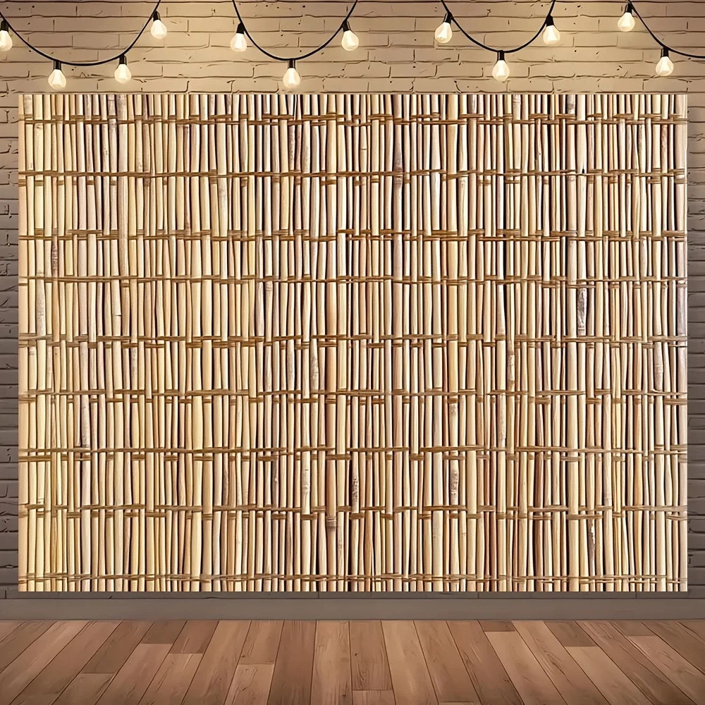 Bar-Fotografie-Hintergrund, präsentiert ein hawaiianisches Strand-Bambus-Design, geeignet für Geburtstagsfeiern und Kameramäume.wyk