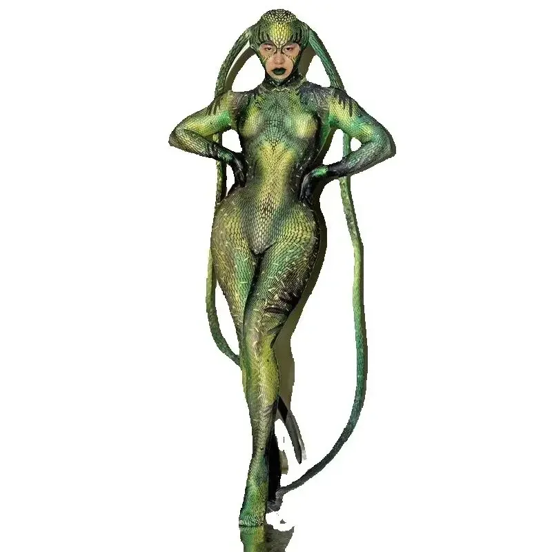 Strój Showgirl na Imprezę Kostiumową Halloween Zwierzęta Cosplay Pole Dance Kombinezon Damski Strój Gogo Dance Klub Nocny Bar Scena Festiwal