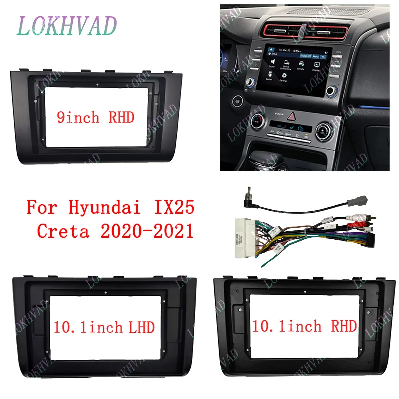 

Car Fascia Frame Adapter Canbus Box Decoder Android Radio Dash Fitting Panel Kit For Hyundai IX25 Creta