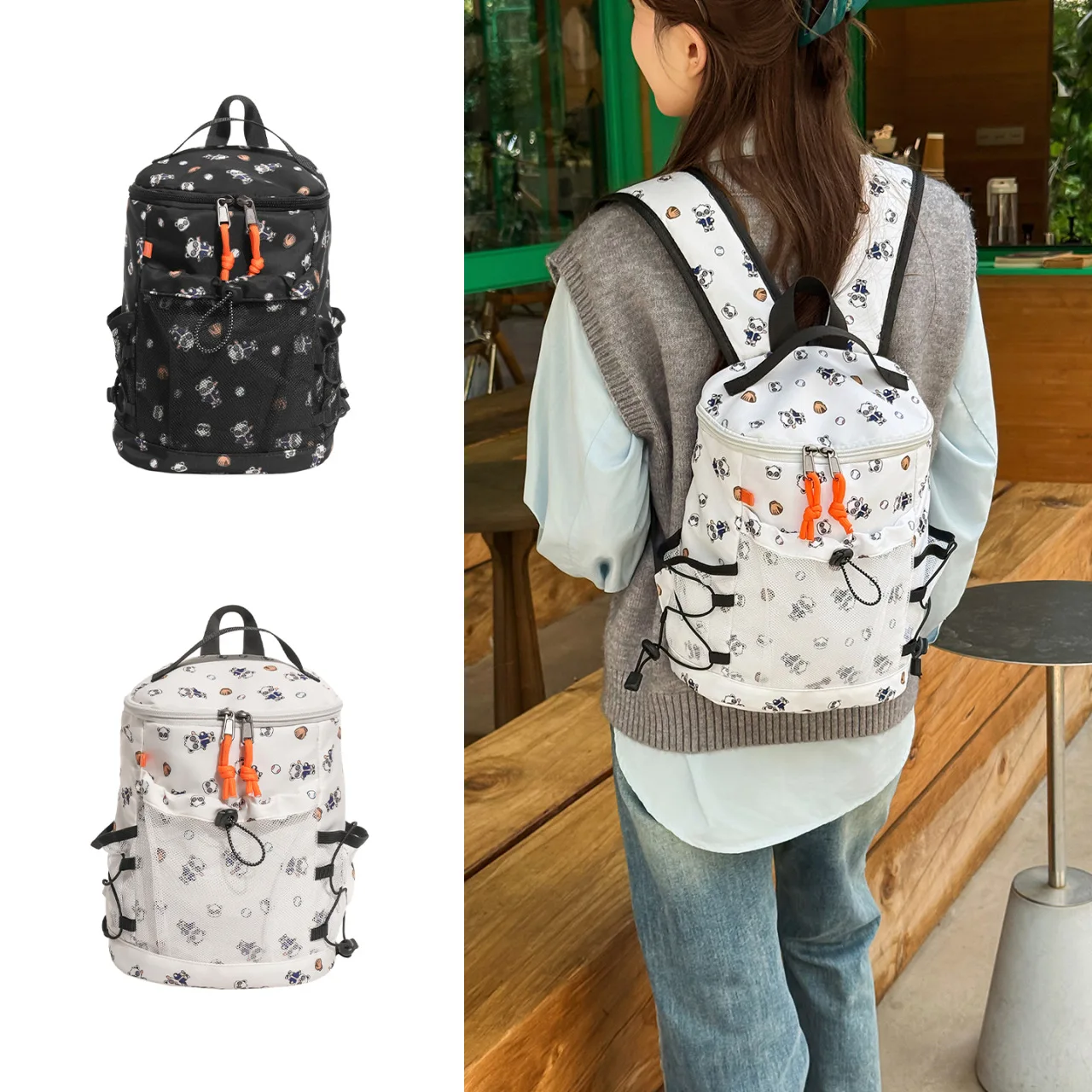 C 2026 New Backpack, Casual Daypack, Cartoon Print Large Capacity Lightweight Portable Rucksack for Outdoor Travel Daily Outing