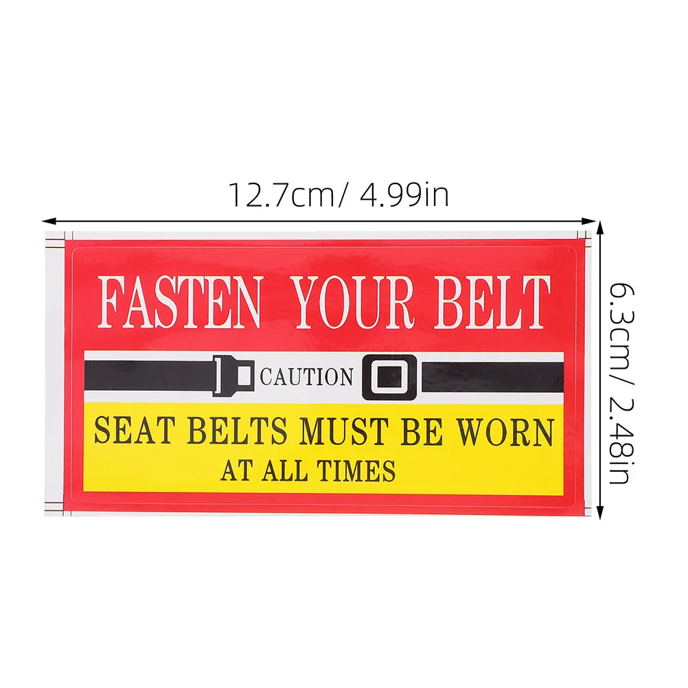 72Sheets Safety Belt Prompt Stickers Road Safety Belt Reminder Decals for Family Trips Easy Peel Stick No Residue Universal Fit