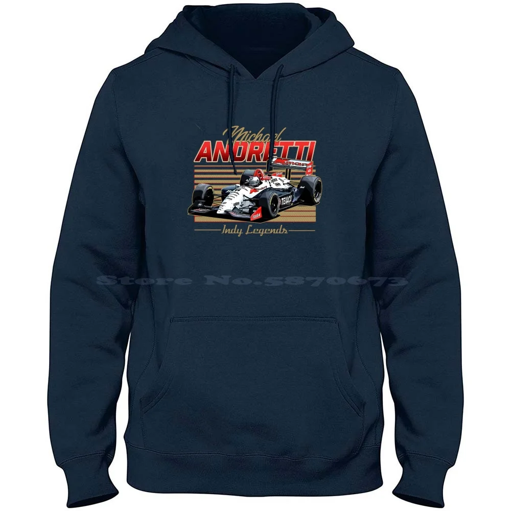 Michael Andretti Indy Legends 90S Retro Style 100% Cotton Hoodie T Shirt Dale Earnhardt Chase Elliott Gplegend Rick Mears