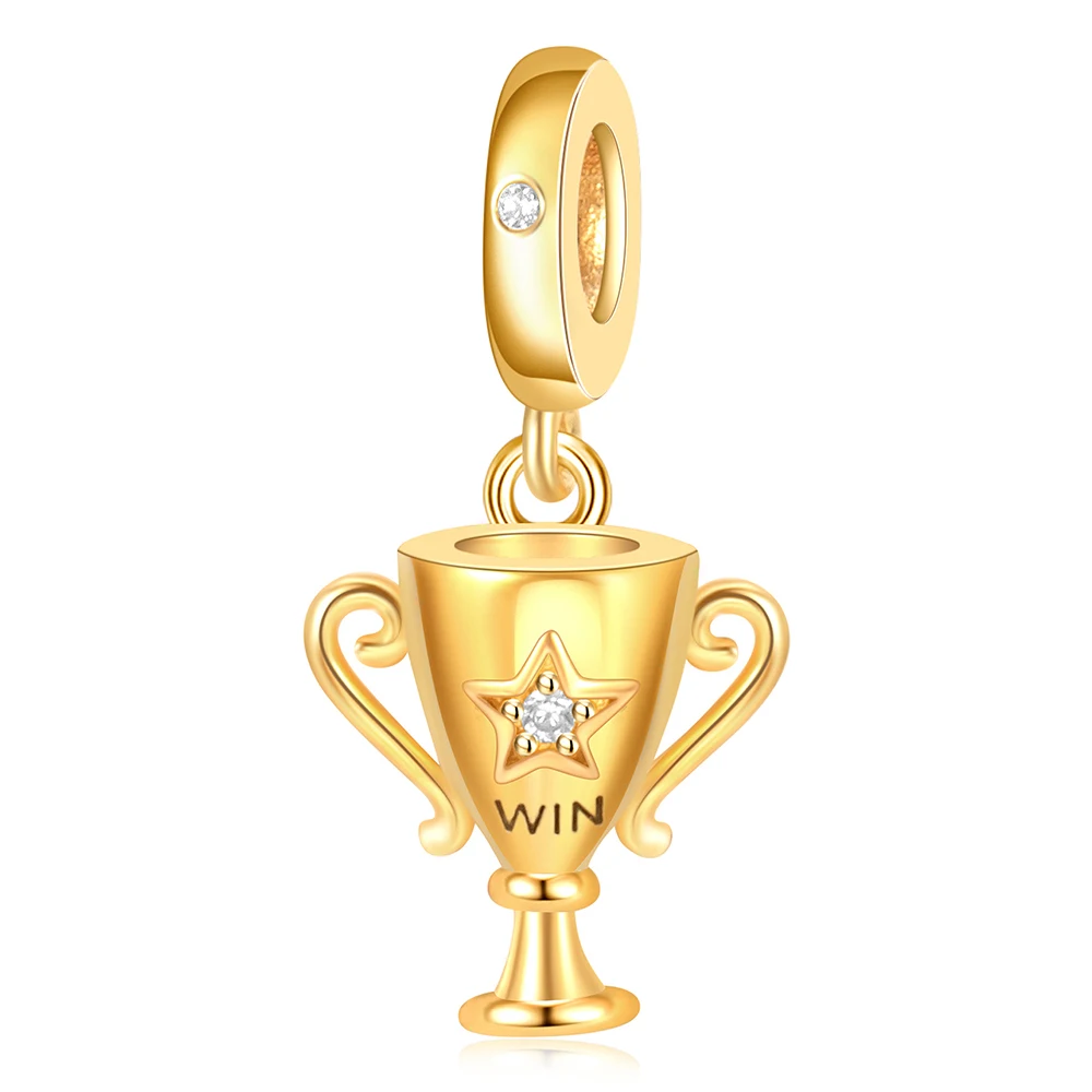 2026 original design trophy champion bead pendant, DIY bracelet jewelry gift, environmentally friendly copper material
