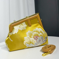 Vintage Embroidery Clutch Bags for Women Luxury Designer Shoulder Bag Ladies Phone Purse Female Saddles Fashion Ethnic Handbags