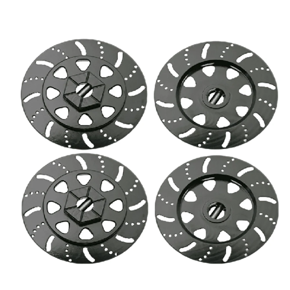 4Pcs Metal 1:10 Simulation Brake Disc RC Car Upgrade Parts Accessories for Axial RBX10 Black