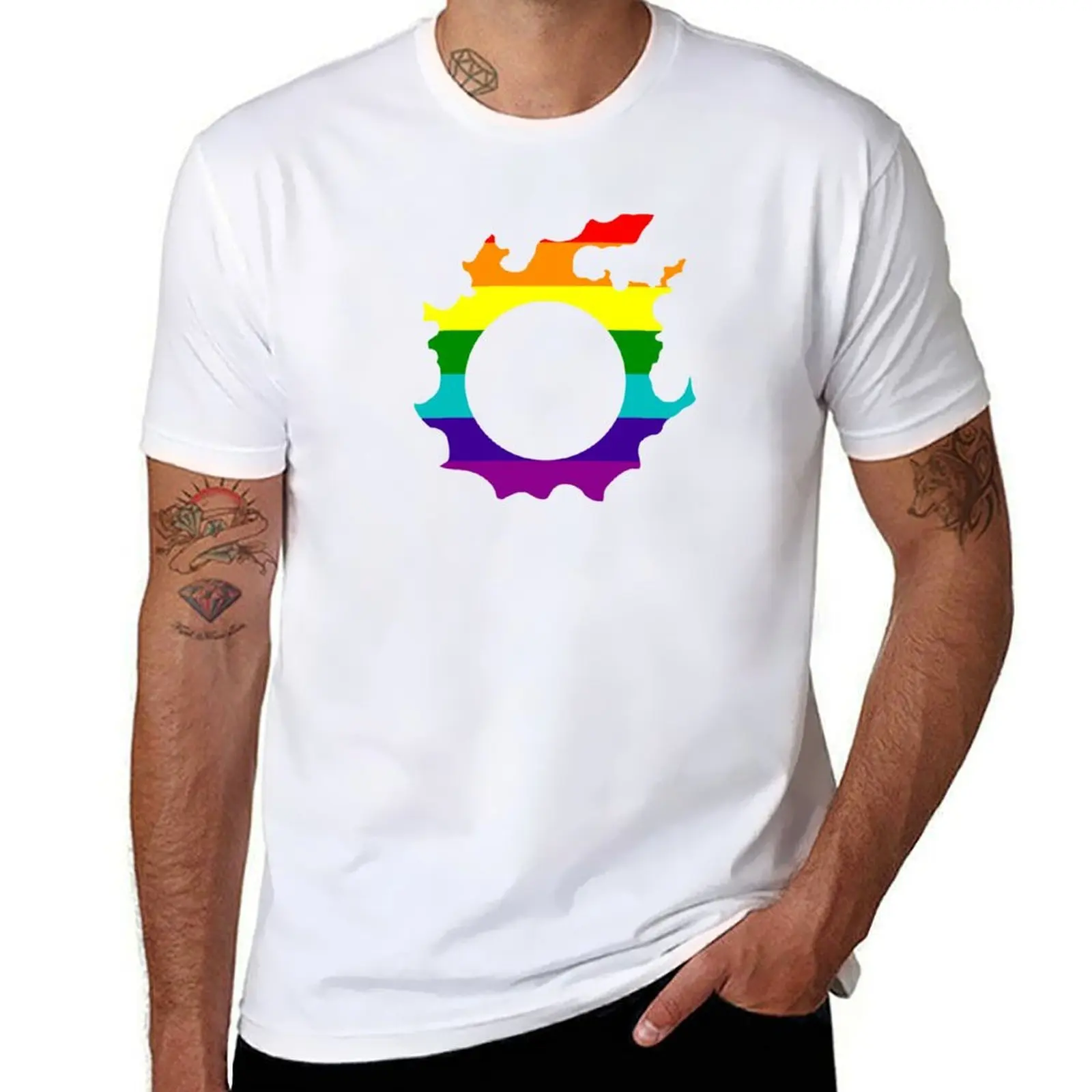 

Футболка FFXIV Pride, мужская футболка из 100% хлопка, роскошная брендовая мужская футболка, футболка из 100% хлопка