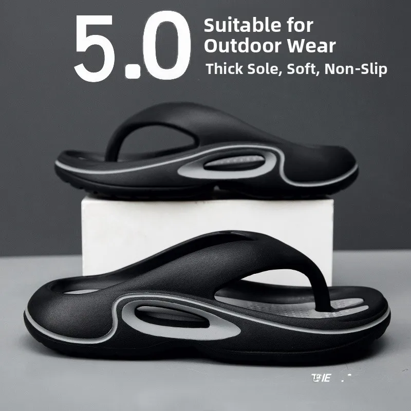 

Men's Summer Outdoor Wear Thi Bot Anti-Slip Sandals Flip Flops Casual EVA Material Large Size Str Beach Walking oes