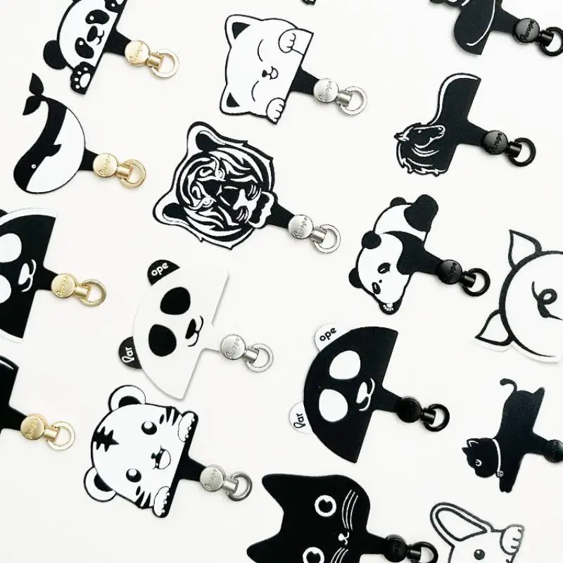 Cartoon Phone Tether Tab 360 Rotatable Safety Connector Non-Slip Phone Gasket Universal Anti-Lost for   Android Phones