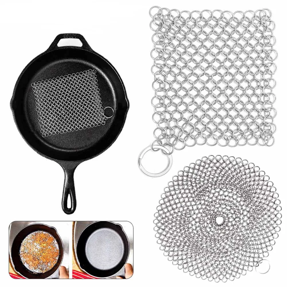 Stainless Steel Cleaner Kitchen Rust Pot Pans Cleaning Scrubber Steel Rust Remover Scraper Brush Kit Metal Cleaning Brush