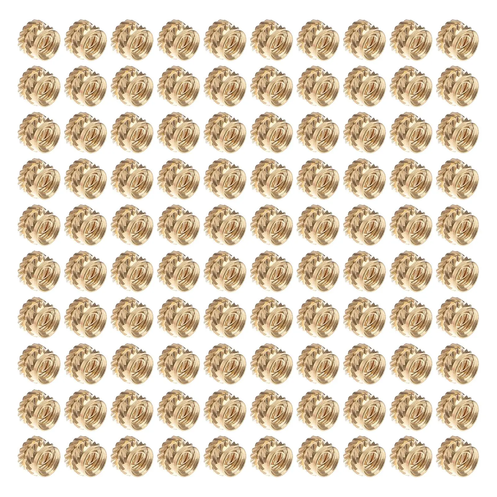 

100 Pcs Hot Melt Nut Heat Resistant Insert Thread Copper Alloy Threaded Inserts Knurled 3d Printer