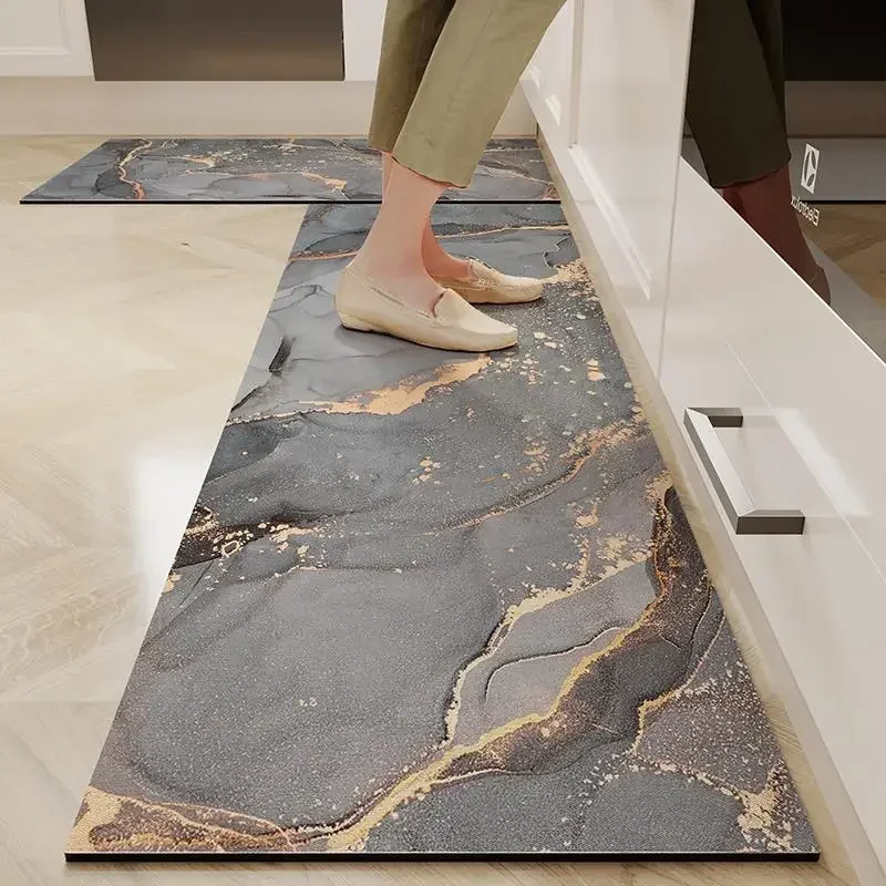 Kitchen Floor Mat Bathroom Absorbent Carpets Non-slip Anti-Fatigue Washable Bedroom Long Strip Soft Rug Home Entrance Doormat