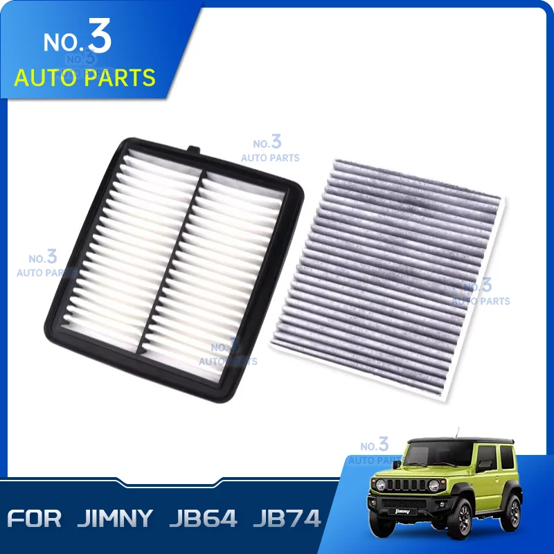 

Набор фильтров, воздушный фильтр и салонный фильтр для Suzuki Jimny JB64 Sierra JB74 2019 2023, аксессуары для фильтров с активированным углем